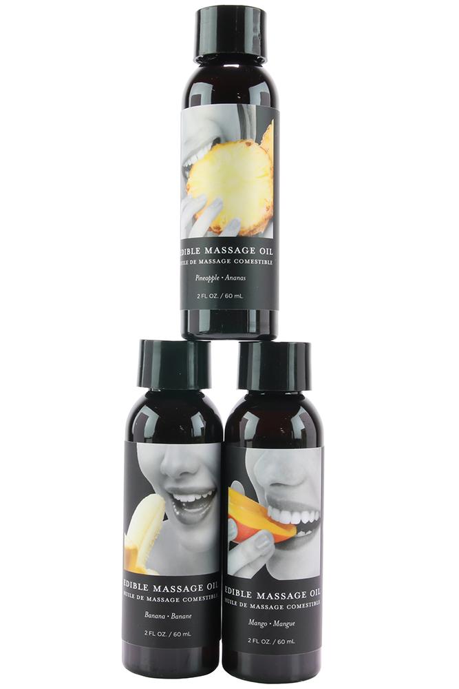 Edible Massage Oil Gift Set 3x2oz in Tropical