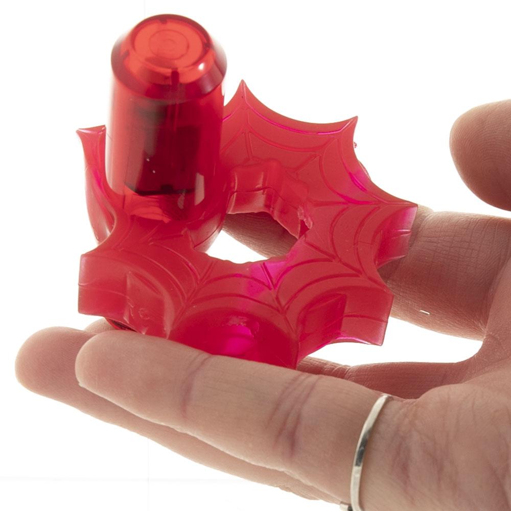 The Pleasure Web C-Ring and Bullet Set in Red