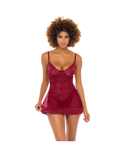 Unlined Lace Cup Babydoll W/ G-String