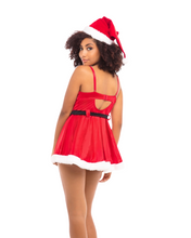 Load image into Gallery viewer, Holiday Santa Babydoll Hat Set
