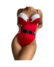 Load image into Gallery viewer, Holiday Vixen Velvet Teddy
