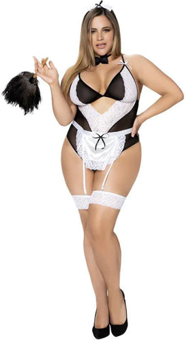 EXY french maid costume with head band