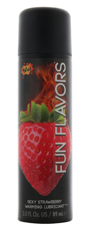 Fun Flavors Warming Lube 3oz/89ml in Sexy Strawberry