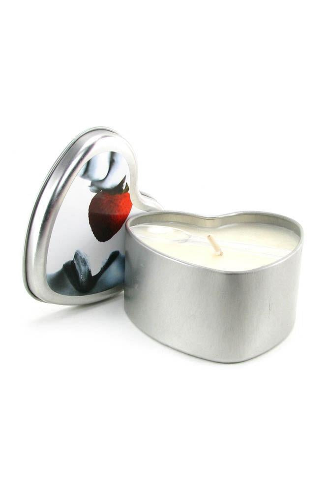 Edible Massage Oil Heart Candle 4.7oz/133g in Strawberry