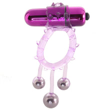Load image into Gallery viewer, Triple Ball Bangin&#39; Vibrating Ring in Purple Evolved Novelties
