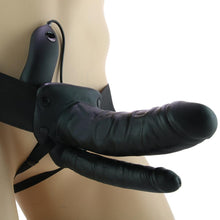 Load image into Gallery viewer, Unisex Vibrating Hollow Strap-On Double Penetrating Dildo
